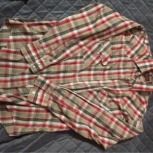 Plaid Button-Up Shirt